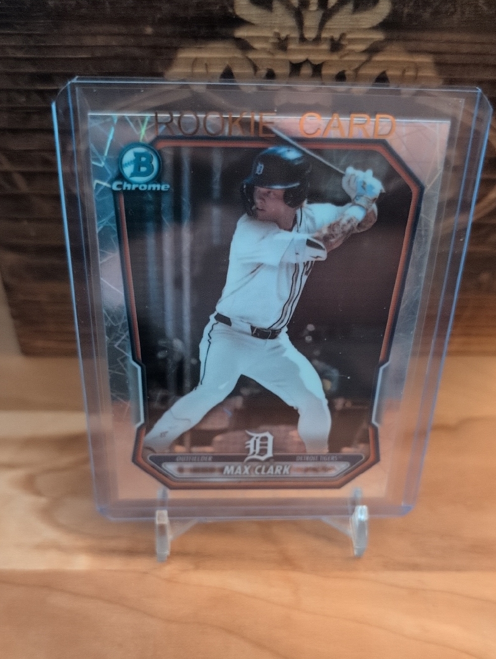 2026 Bowman Chrome Max Clark Rookie Prospect Card Laser Refractor Tigers
